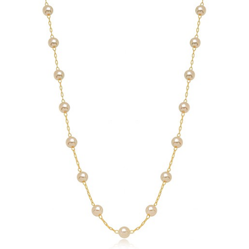 COLAR PÉROLA LISA DOURADO
