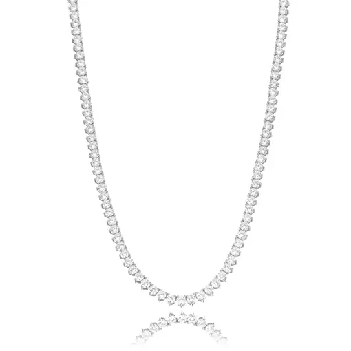 COLAR RIVIERA RÓDIO BRANCO ZIRCÔNIAS