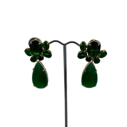 BRINCO PEDRAS FUSION VERDE ESCURO DOURADO