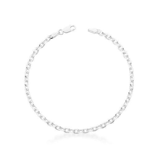 PULSEIRA COM ELOS LISOS PRATA LISA