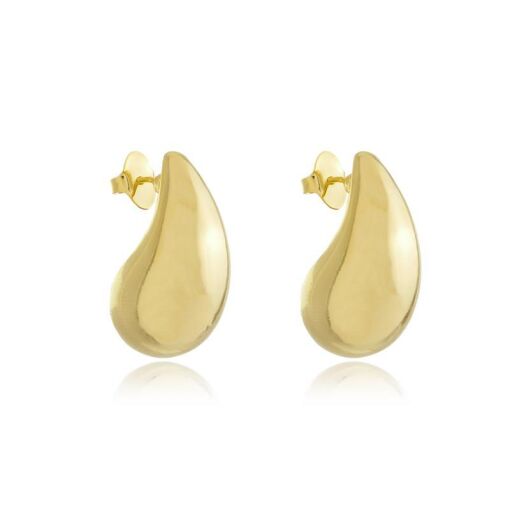 BRINCO VÍRGULA OCO GRANDE DOURADO