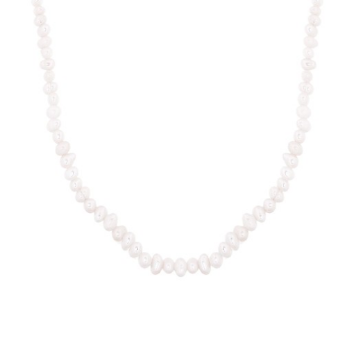 COLAR PÉROLA BRANCA ESFERA 42CM