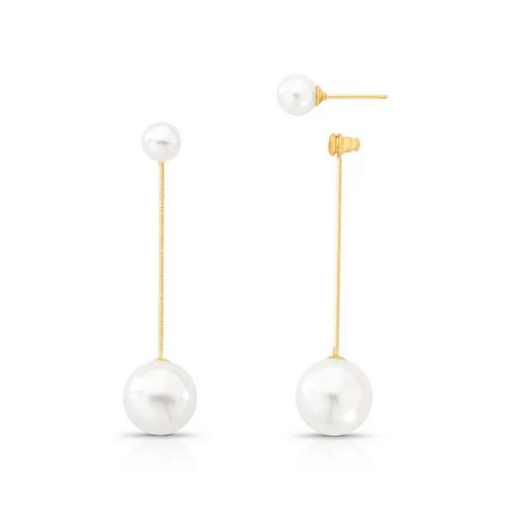 BRINCO LONG PEARL DOURADO