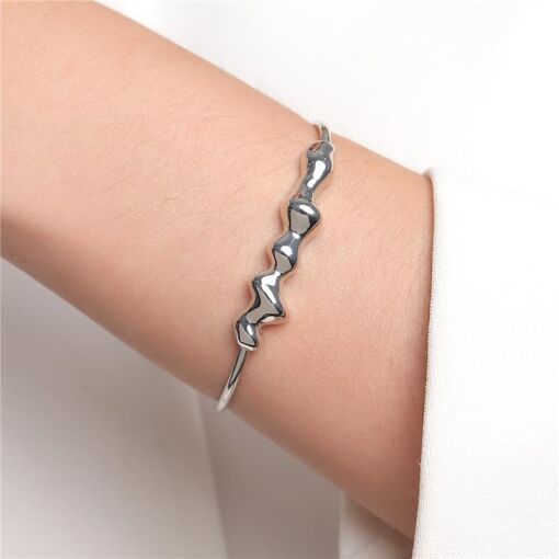 BRACELETE LINHA ORGÂNICO WAVY RÓDIO BRANCO