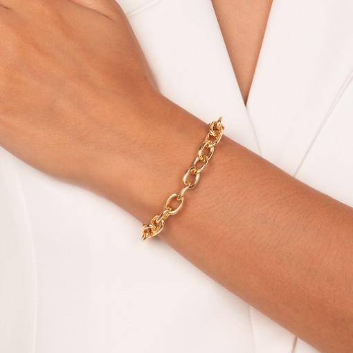 PULSEIRA ELOS LISOS DOURADA