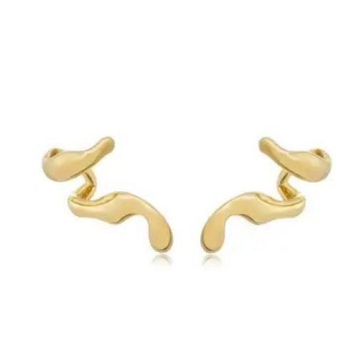 BRINCO EARCUFF DOURADO ORGÂNICO