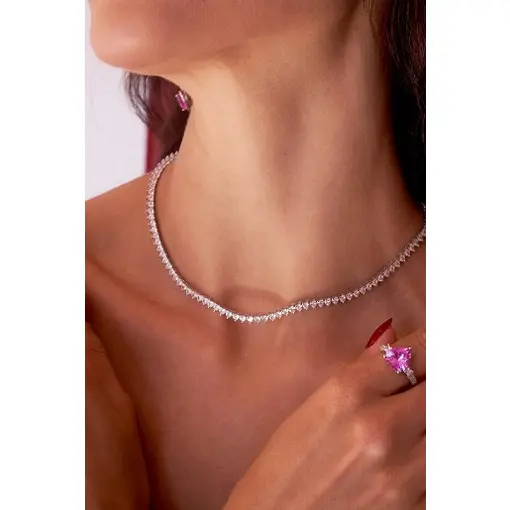 COLAR RIVIERA 2.5MM 3 GARRAS 40CM EM PRATA 925