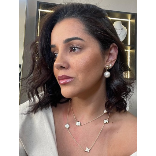 BRINCO PÉROLA ÚNICA DOURADO