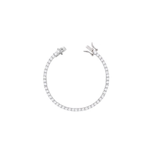 PULSEIRA RIVIERA 4 GARRAS 3MM 19 CM PRATA