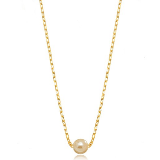 CHOKER PEROLA LISA DOURADO