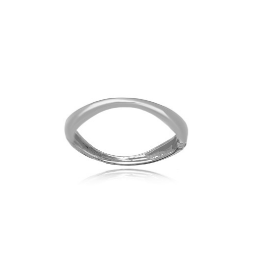 BRACELETE LISO EM RÓDIO BRANCO