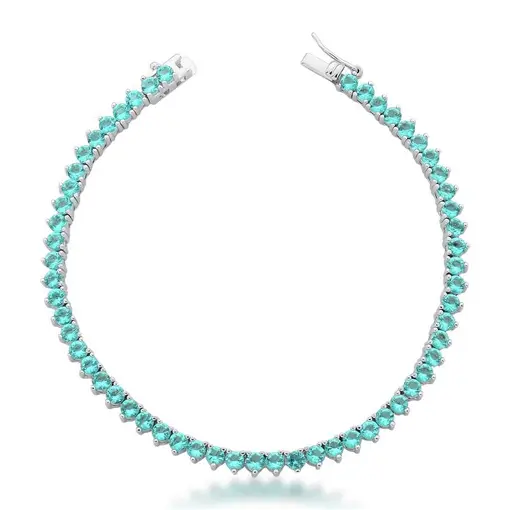 PULSEIRA RIVIERA PEDRA 3 GARRAS REDONDO 3MM 18CM BAN. A RODIO BR