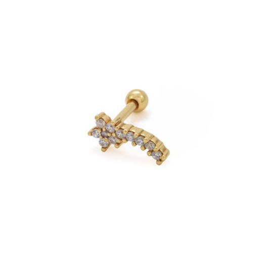 PIERCING ESTRELA CADENTE DOURADO
