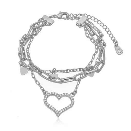 PULSEIRA TRIO MIX MICRO ZIRCÔNIA RÓDIO BRANCO