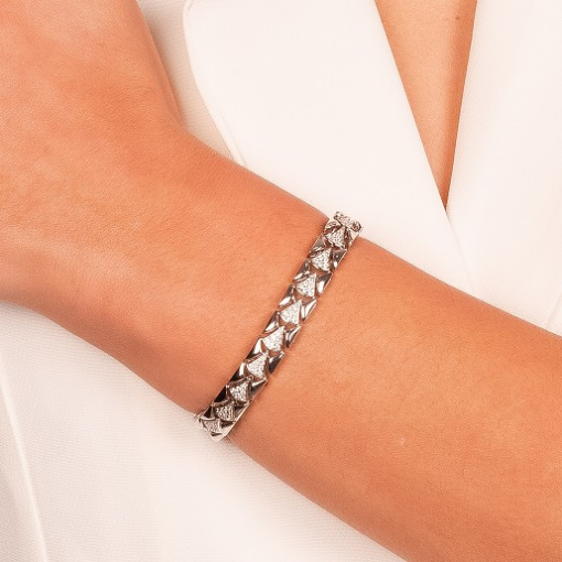 PULSEIRA ELOS CRAVEJADOS RÓDIO BRANCO