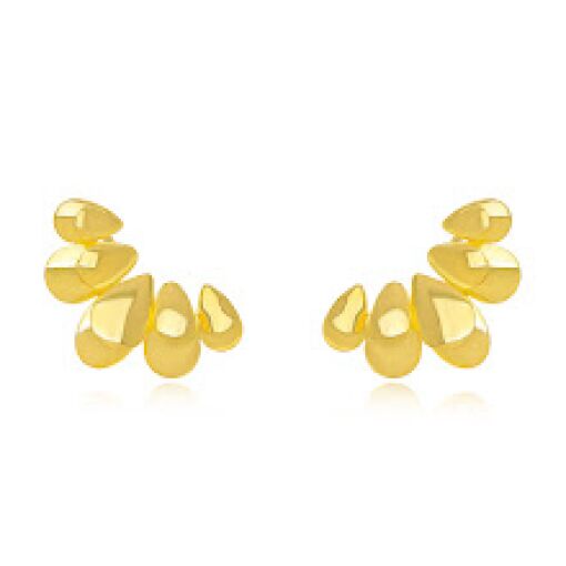 BRINCO EAR CUFF PÉTALAS DOURADO