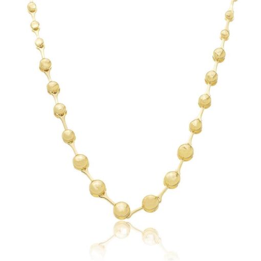 COLAR GARGANTILHA PALITOS MEIA ESFERAS NA VENEZIANA DOURADO
