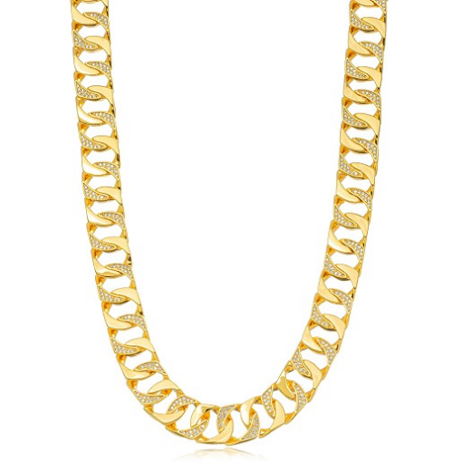 COLAR CHOKER ELOS CRAVEJADOS DOURADO