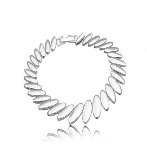 PULSEIRA PALITO ALONGADO LISO RÓDIO BRANCO