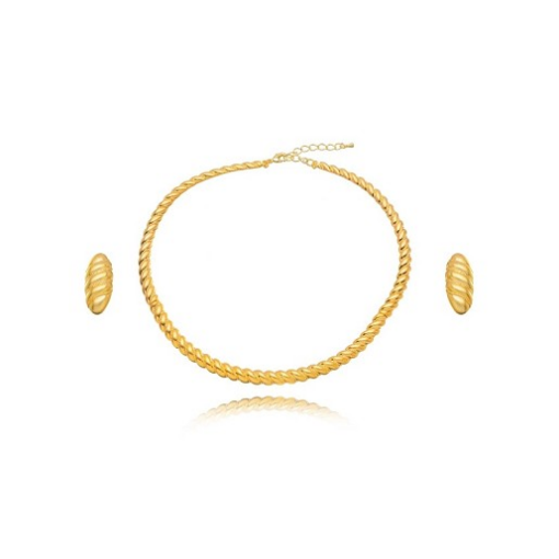 CONJUNTO TORCIDO LISO DOURADO