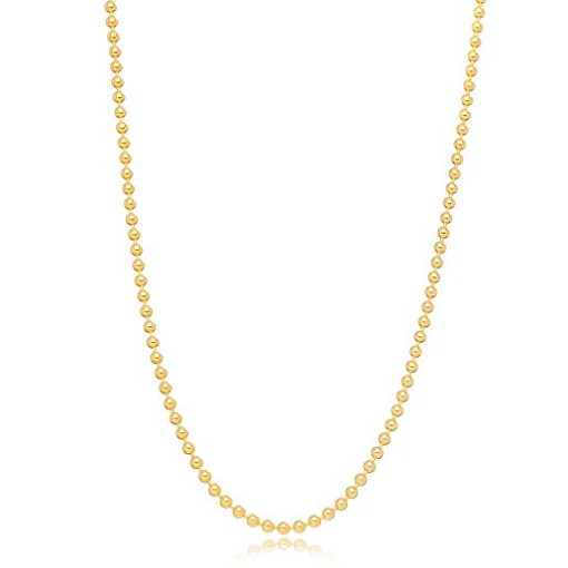 COLAR CHOKER MÉDIO ESFERAS PEQUENAS DOURADO