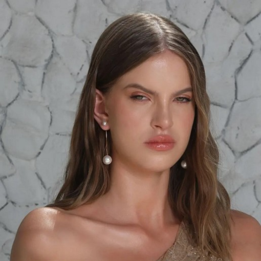 BRINCO LONG PEARL DOURADO