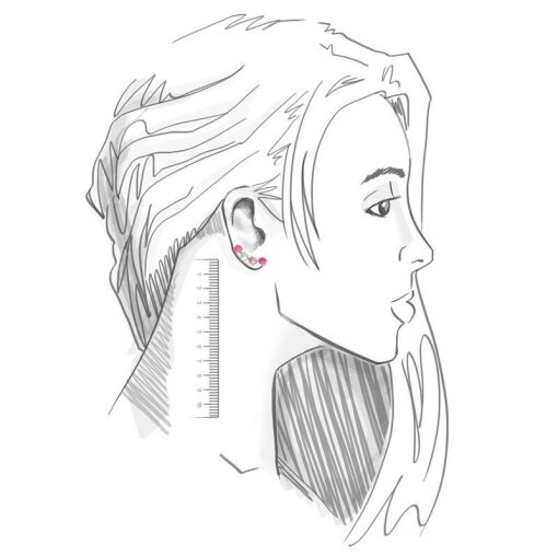 BRINCO EAR CUFF COM CRISTAIS REDONDOS BANHADO A OURO