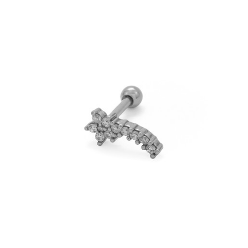 PIERCING ESTRELA CADENTE RÓDIO BRANCO
