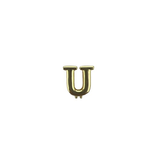CHARM LETRA U DOURADA