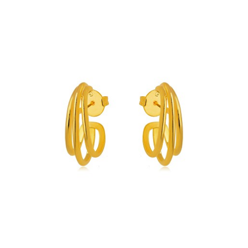BRINCO EARCUFF TRIPLO DOURADO