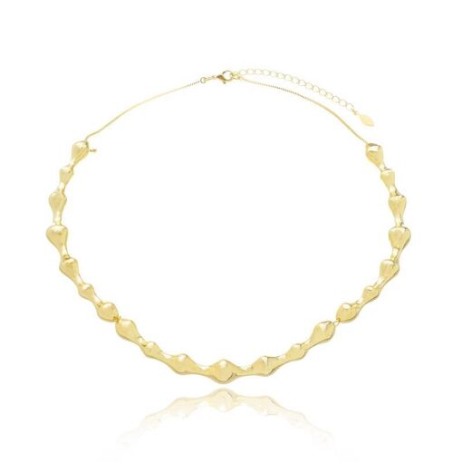 COLAR GARGANTILHA ONDAS DOURADO
