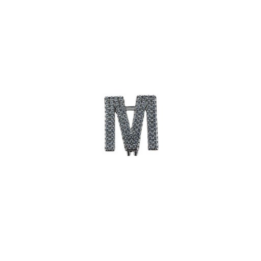 CHARM LETRA M ZIRCÔNIA