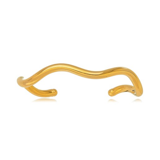 BRACELETE ONDULADO DOURADO