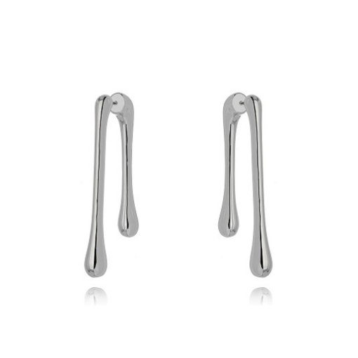 BRINCO EAR HOOK LISO RÓDIO BRANCO