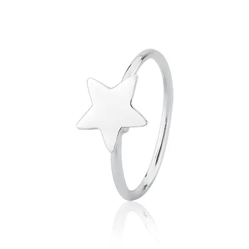 PIERCING PRATA ESTRELA LISA