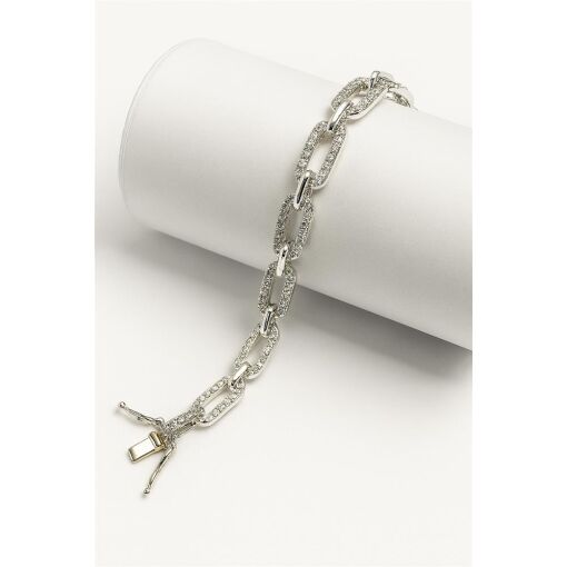 PULSEIRA DE PRATA CARTIER CRAVEJADA