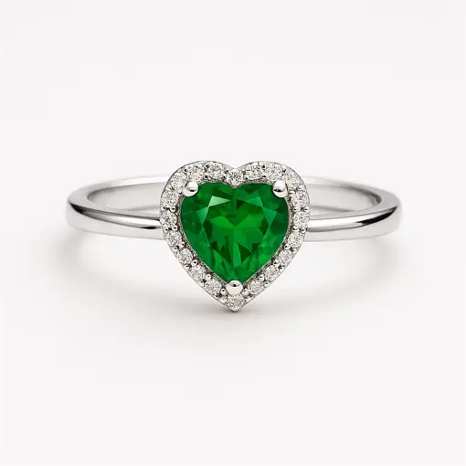 AN431 CORAÇÃO COR ESMERALDA