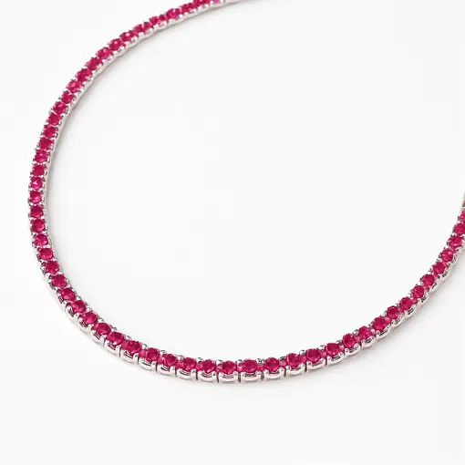 GAR 458 PRATA RIVIERA CHOKER ROSA