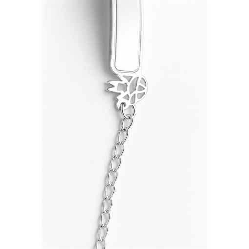 PULSEIRA DE PRATA CHAPA COM MENINO INFANTIL