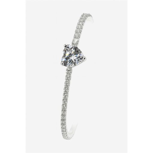 PULSEIRA DE PRATA RIVIERA CORAÇÃO CINTILANTE