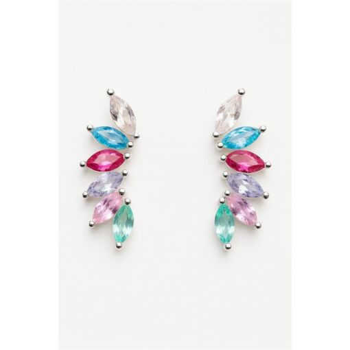 BRINCO DE PRATA REFLEXO DE CORES