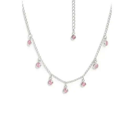 GAR392 COM ZIRCÔNIAS ROSA