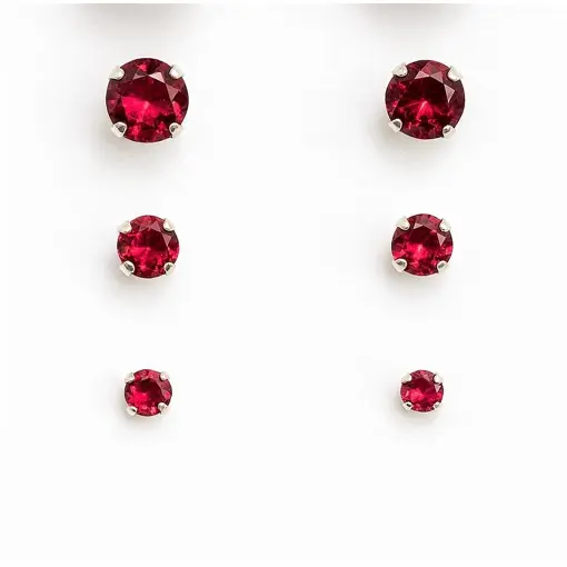 BRINCO TRIO CRAVADO VERMELHO