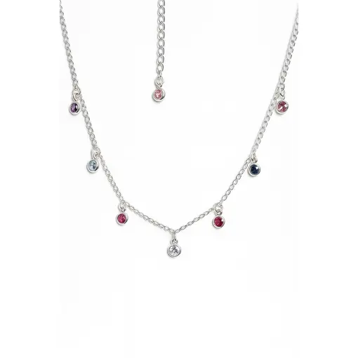 GAR390 CHOKER ZIRCÔNIA COLORIDA