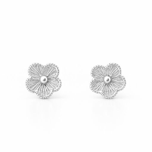 BRINCO DE PRATA FLOR SERENA