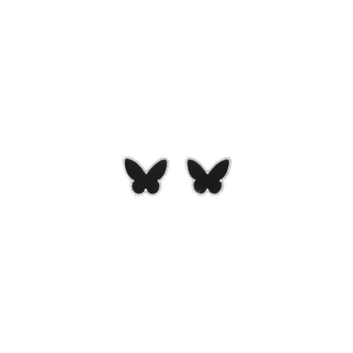 BRINCO DE PRATA BORBOLETA BLACK