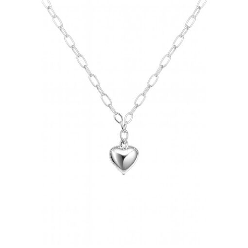 PULSEIRA DE PRATA COM CORAÇÃO PENDENTE