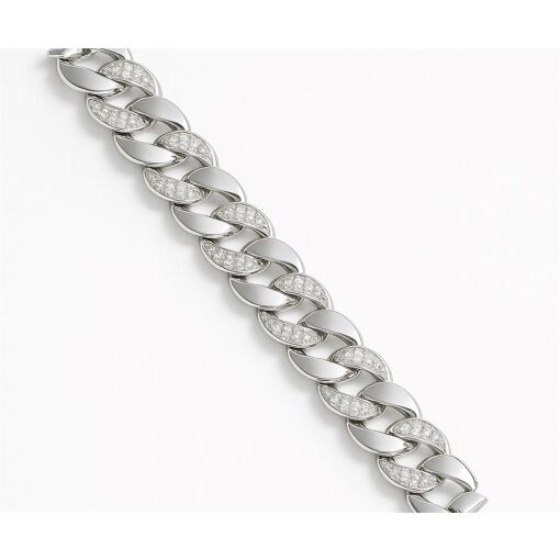 PULSEIRA DE PRATA GRUMET COM ZIRCÔNIA