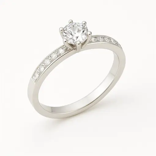 AN270 SOLITÁRIO COM ZIRCÔNIAS NAS LATERAIS