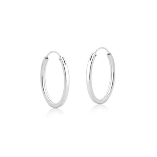 BRINCO ARGOLA PRATA 12MM